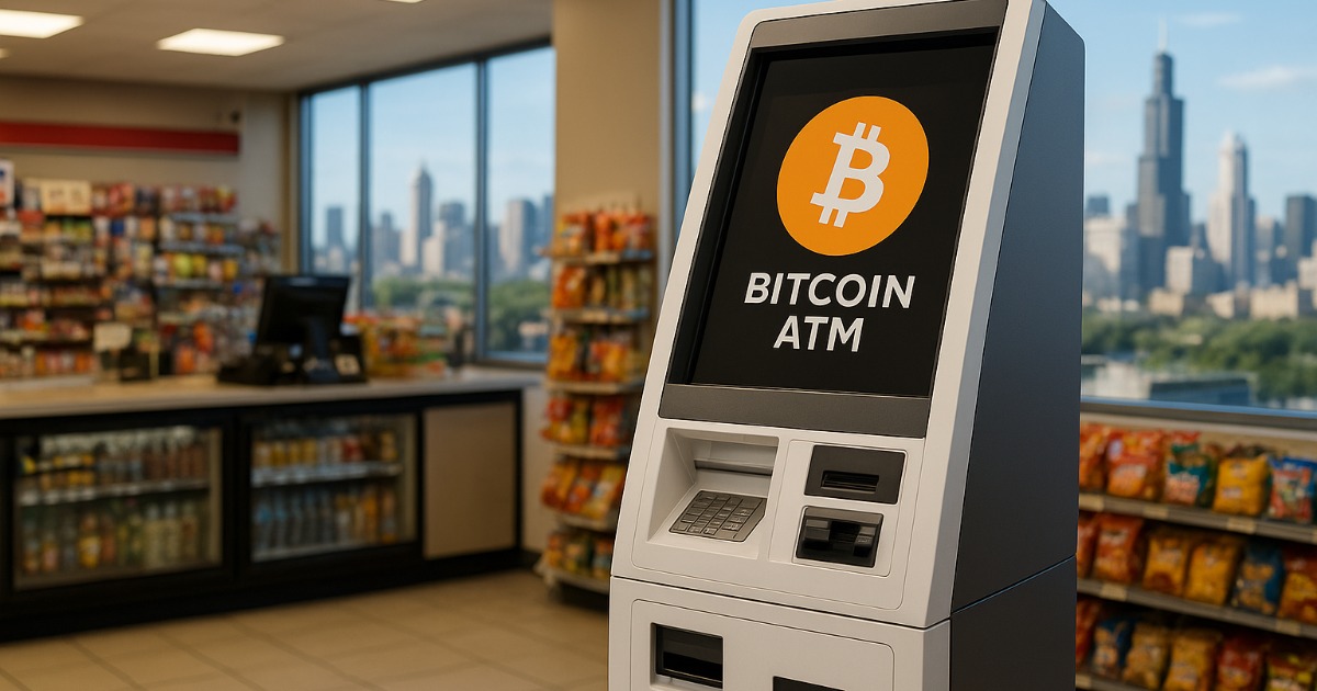 Bitcoin ATM in a U.S. convenience store representing Bitcoin ATMs in the United States.